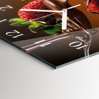 Orologio quadrato Fragole al cioccolato