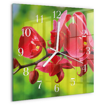 Orologio quadrato Orchidea