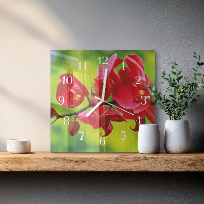 Orologio quadrato Orchidea