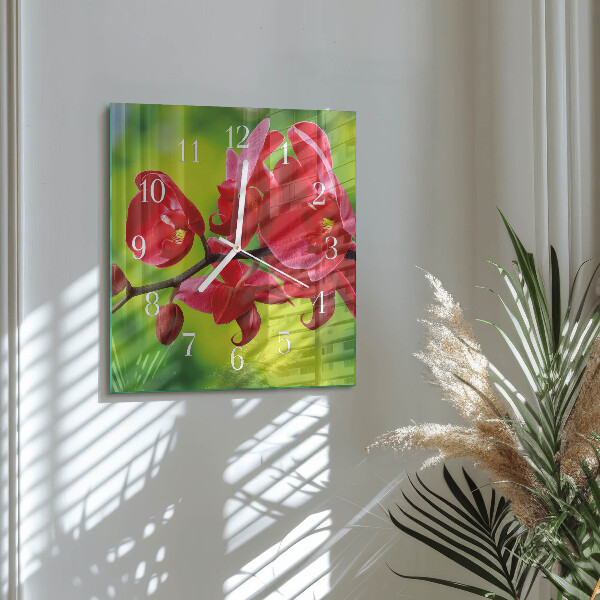 Orologio quadrato Orchidea