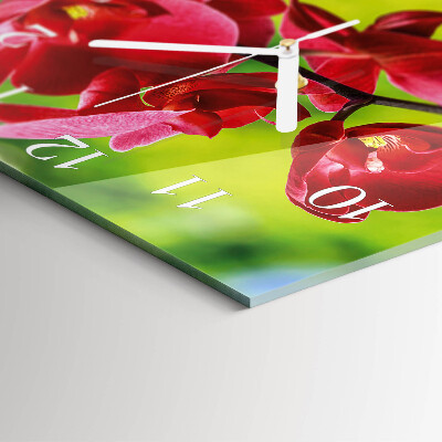 Orologio quadrato Orchidea