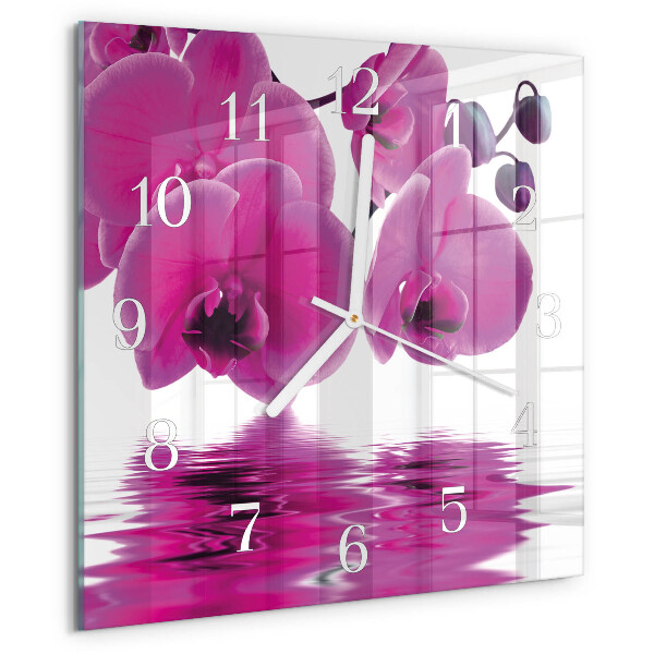 Orologio quadrato Orchidea