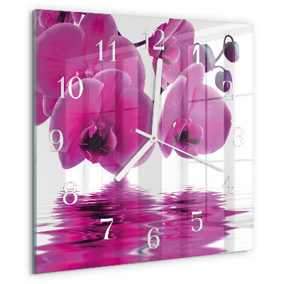 Orologio quadrato Orchidea