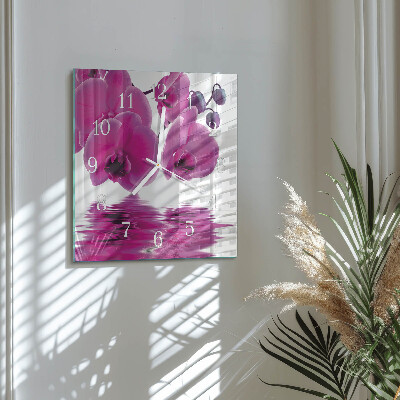 Orologio quadrato Orchidea