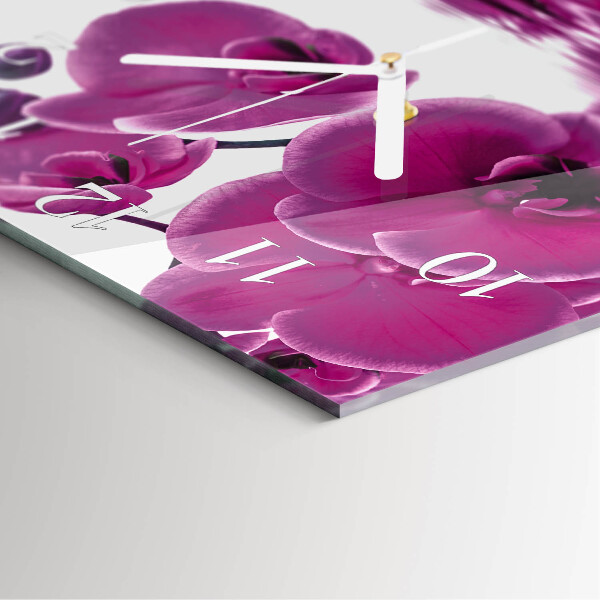 Orologio quadrato Orchidea