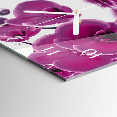 Orologio quadrato Orchidea