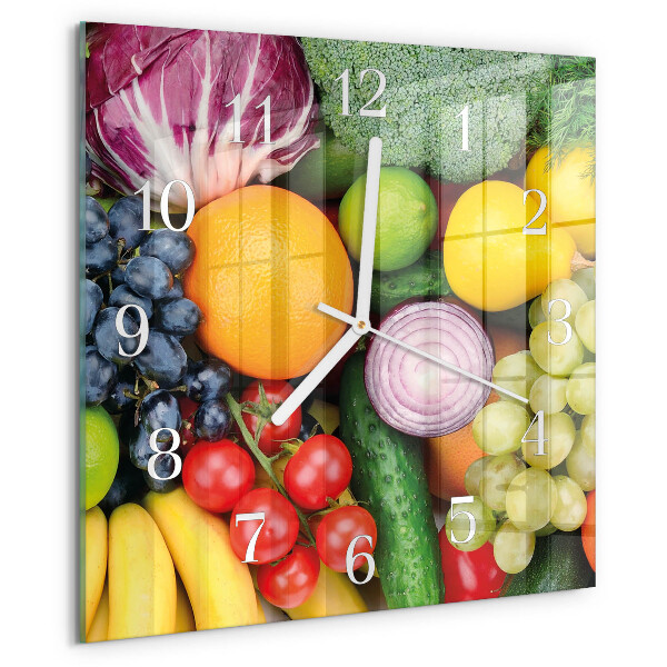 Orologio quadrato Frutta e verdura