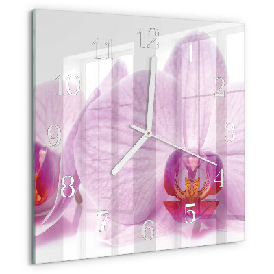 Orologio quadrato Orchidea