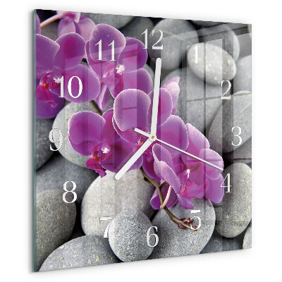 Orologio quadrato Pietre per orchidee