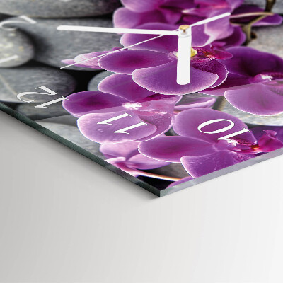 Orologio quadrato Pietre per orchidee