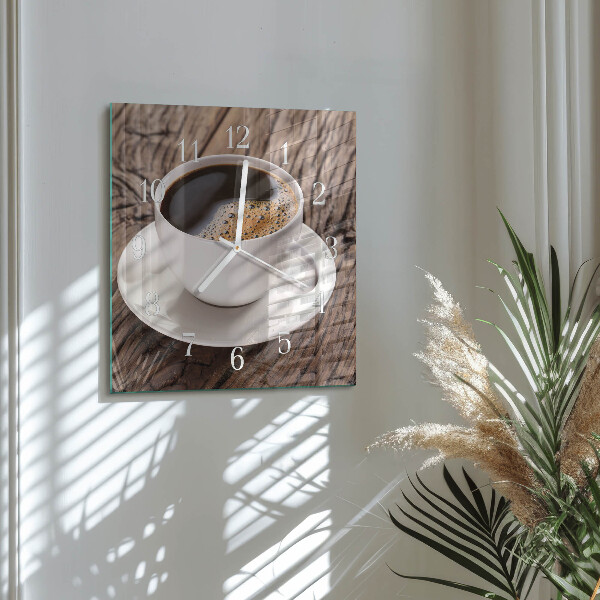 Orologio quadrato Caffè