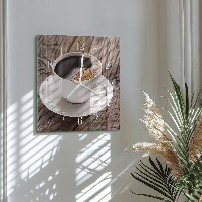 Orologio quadrato Caffè