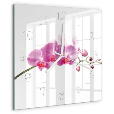 Orologio quadrato Orchidea