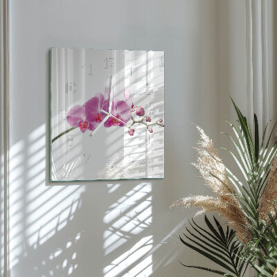 Orologio quadrato Orchidea