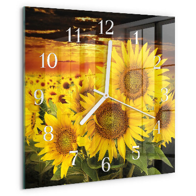 Orologio quadrato Girasoli
