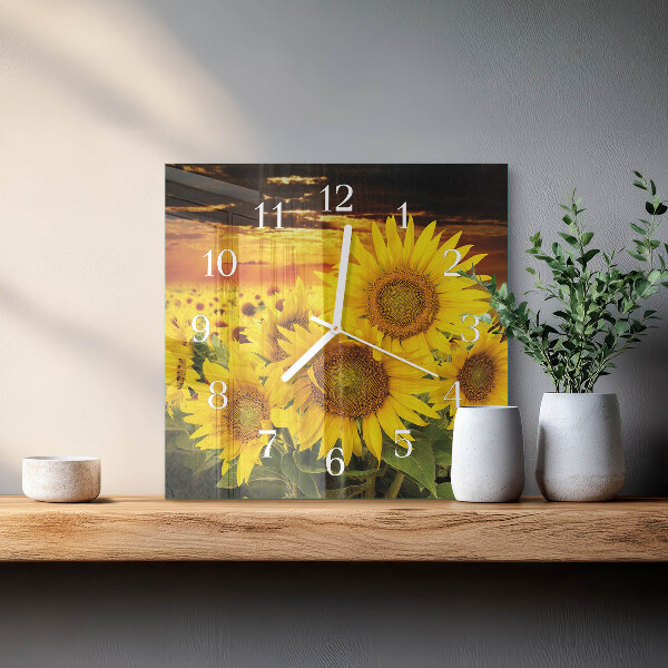 Orologio quadrato Girasoli