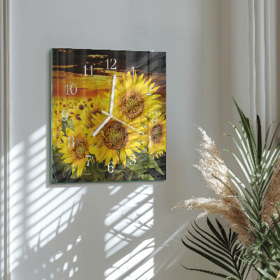 Orologio quadrato Girasoli