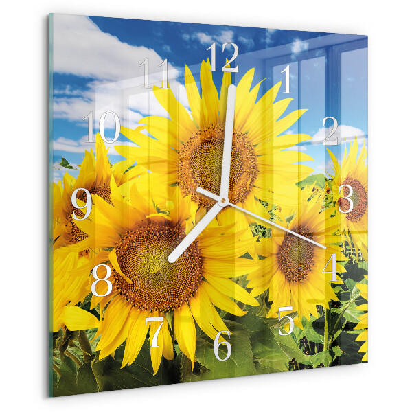 Orologio quadrato Girasoli