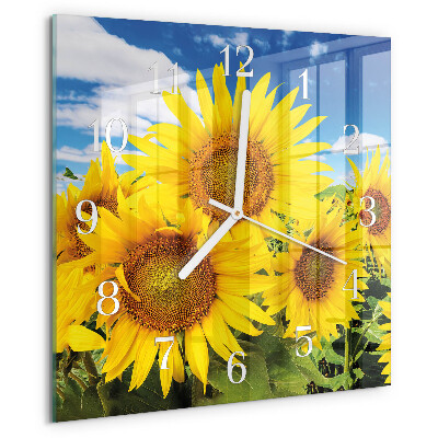 Orologio quadrato Girasoli