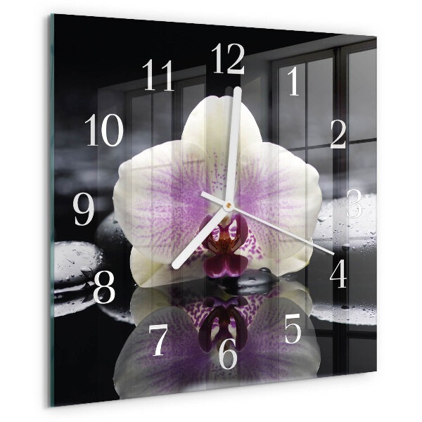 Orologio quadrato Orchidea