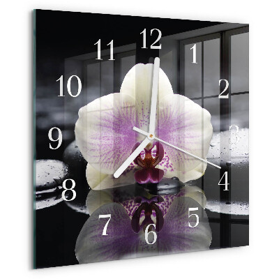 Orologio quadrato Orchidea