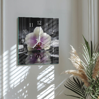 Orologio quadrato Orchidea