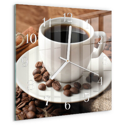 Orologio quadrato Caffè