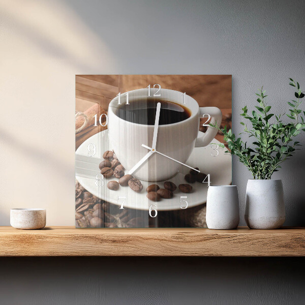 Orologio quadrato Caffè
