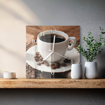 Orologio quadrato Caffè