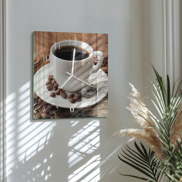 Orologio quadrato Caffè