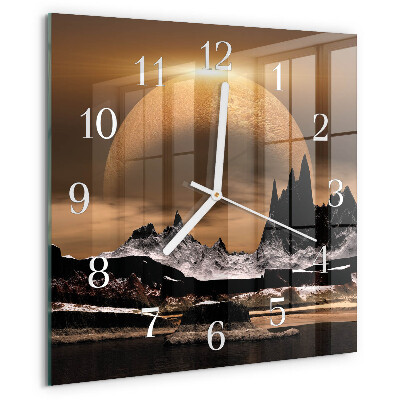 Orologio quadrato Montagne