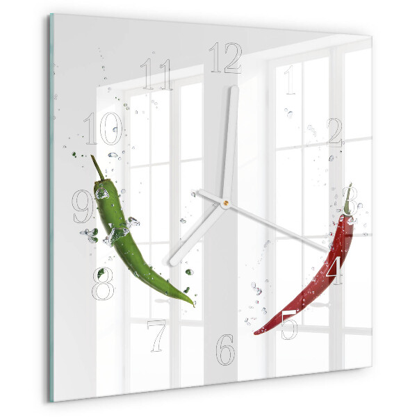 Orologio quadrato peperoncini