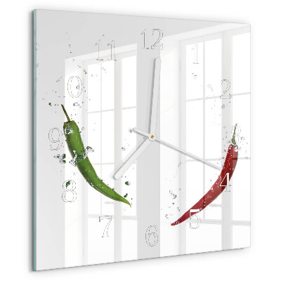 Orologio quadrato peperoncini