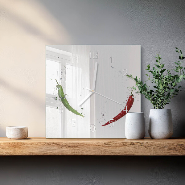 Orologio quadrato peperoncini