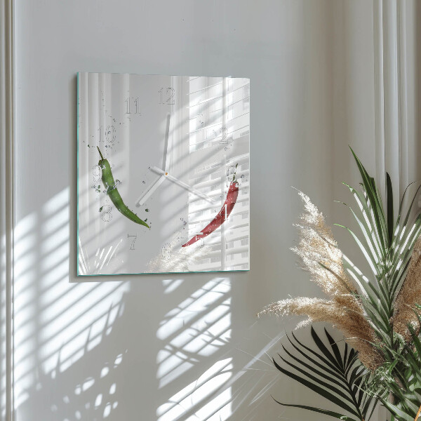 Orologio quadrato peperoncini