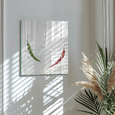 Orologio quadrato peperoncini