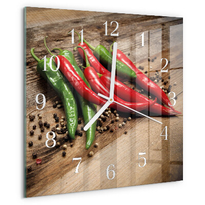 Orologio quadrato peperoncini