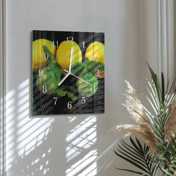 Orologio quadrato limoni