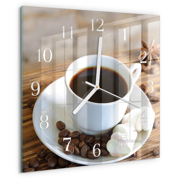 Orologio quadrato Caffè