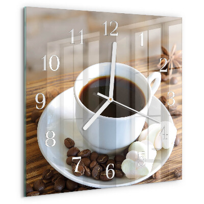 Orologio quadrato Caffè