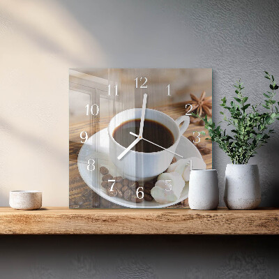 Orologio quadrato Caffè