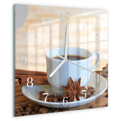 Orologio quadrato Caffè