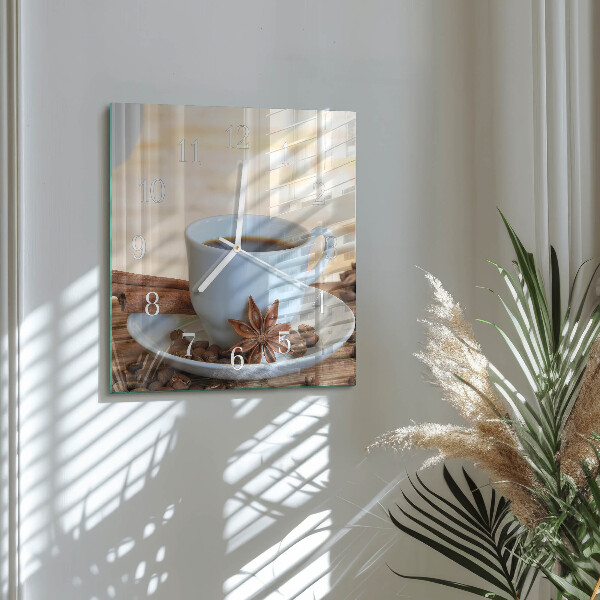 Orologio quadrato Caffè