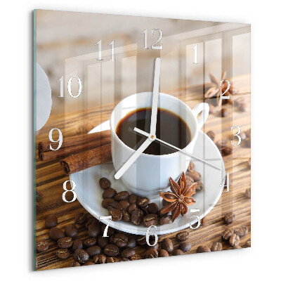 Orologio quadrato Caffè