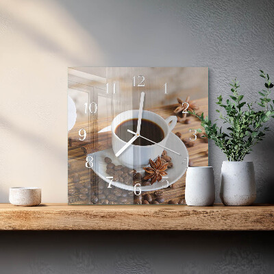 Orologio quadrato Caffè