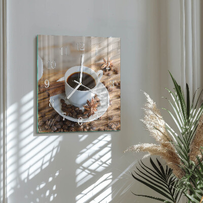 Orologio quadrato Caffè