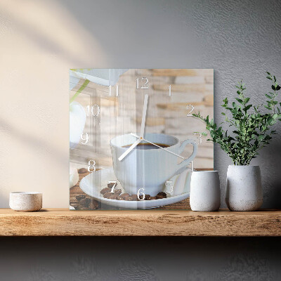 Orologio quadrato Caffè
