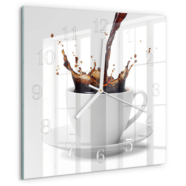 Orologio quadrato Caffè