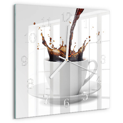 Orologio quadrato Caffè