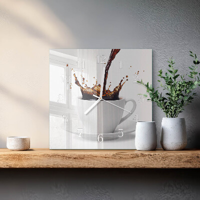 Orologio quadrato Caffè